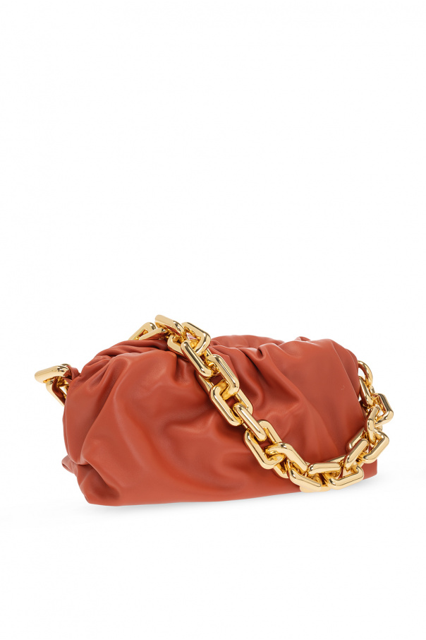 Orange 'The Chain Pouch' shoulder bag Bottega Veneta